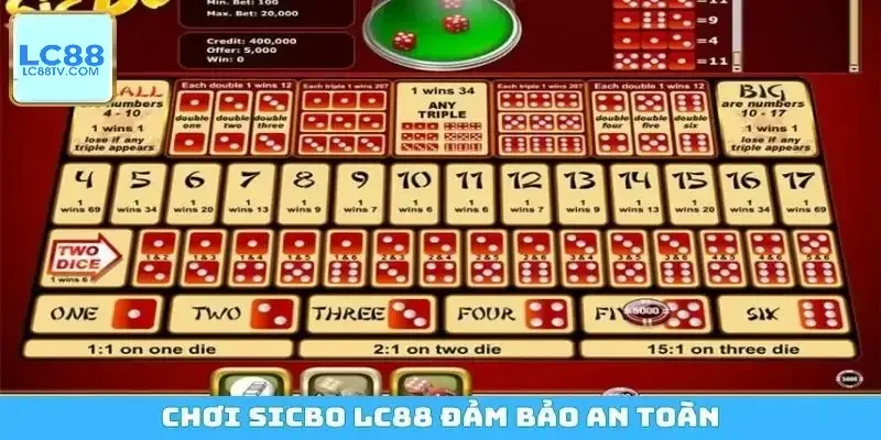 Chơi sicbo LC88 đảm bảo an toàn
